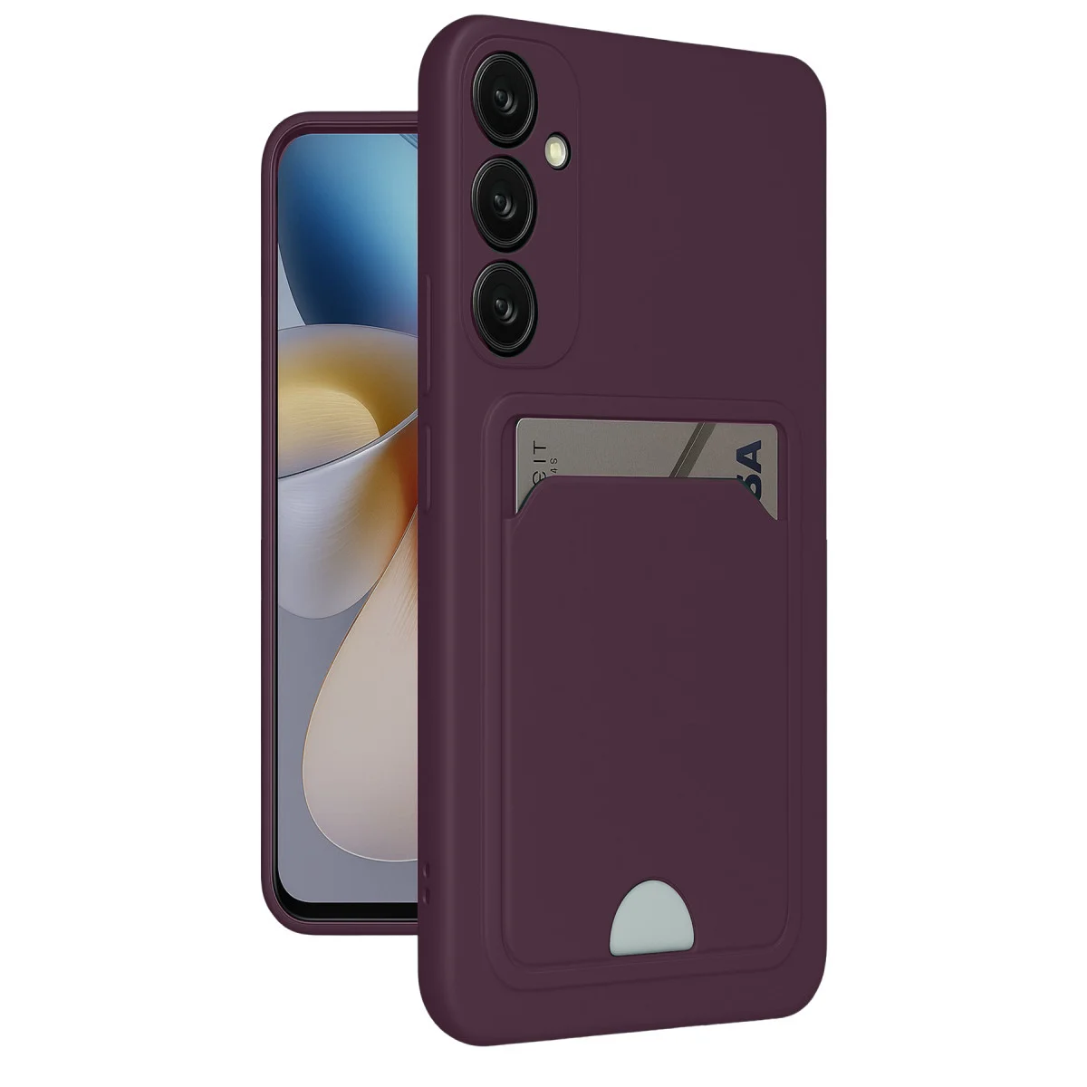 Galaxy A26 Derin Mor Kartvizitli Silikon Kılıf - Premium Kelvin Serisi