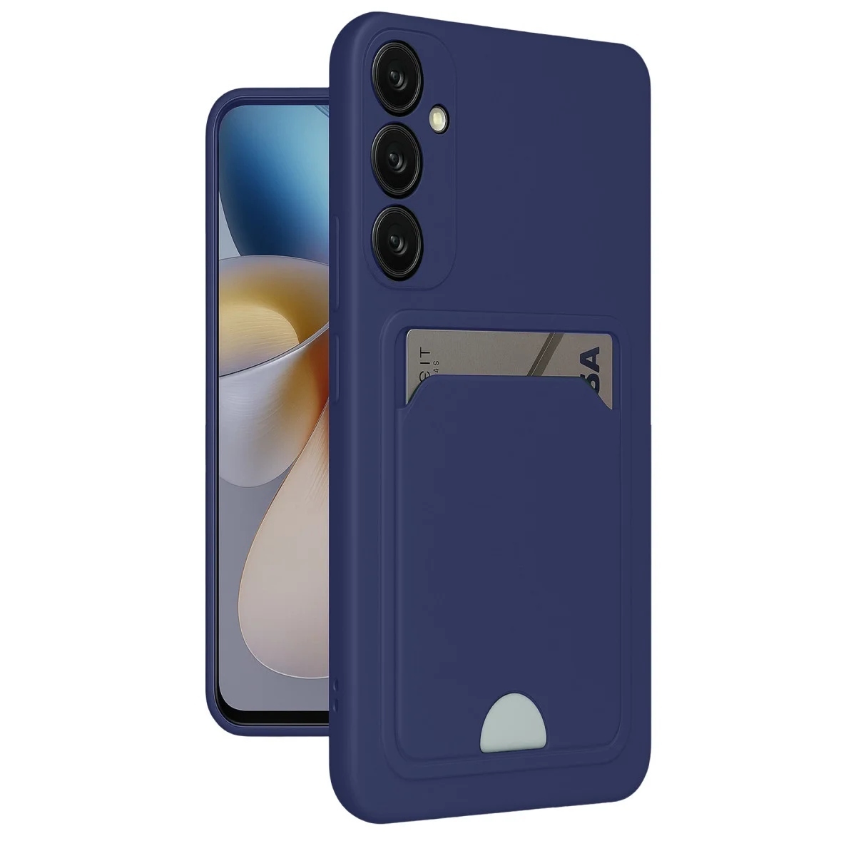 Galaxy A26 Kartvizitli Silikon Kılıf - Lacivert ve Premium Koruma