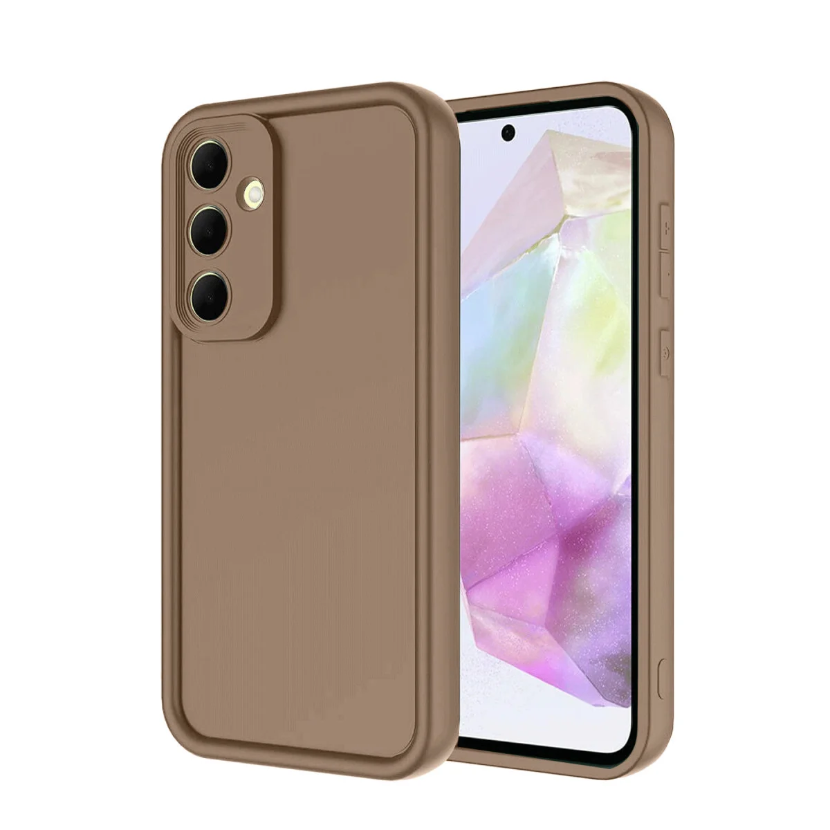 Galaxy A26 Kılıf Viera Silikon - Kahverengi ve Pürüzsüz Koruması