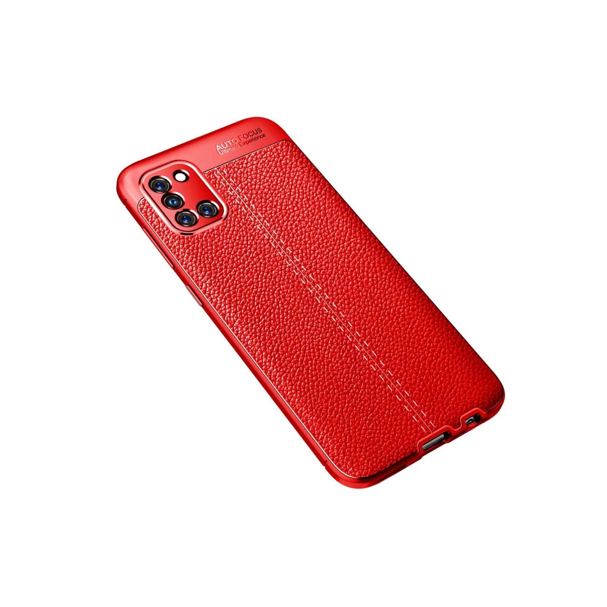Galaxy A31 Kılıf - Kırmızı Auto Focus Deri Dokulu ve Yüksek Darbe Korumalı