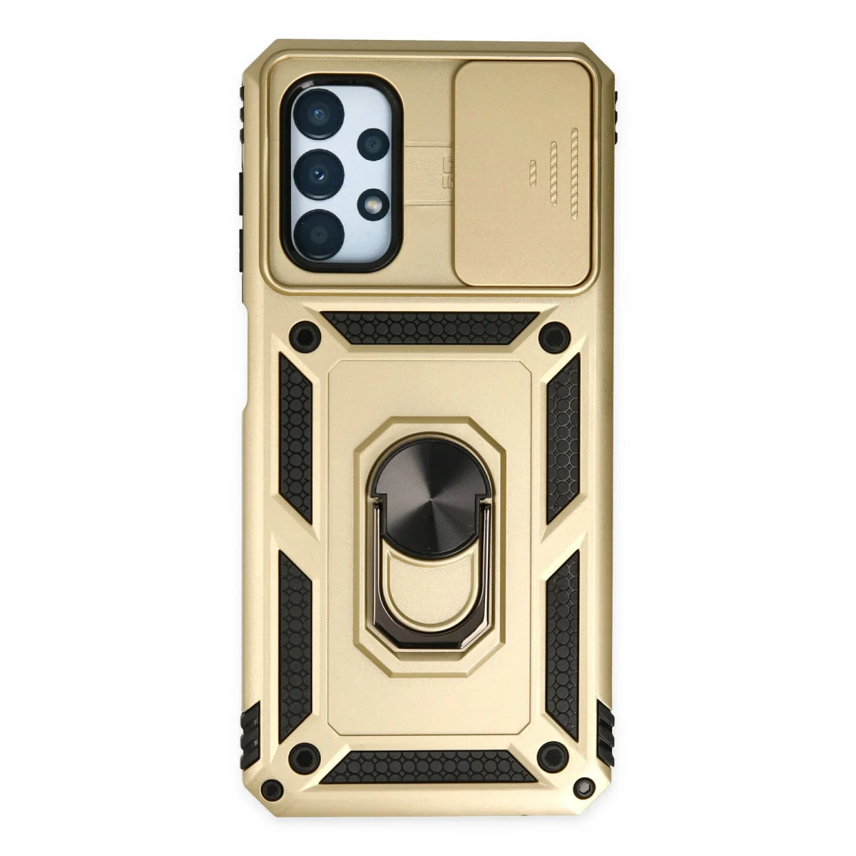 Galaxy A33 5G Kılıf - Pars Lens Yüzüklü Silikon, Gold