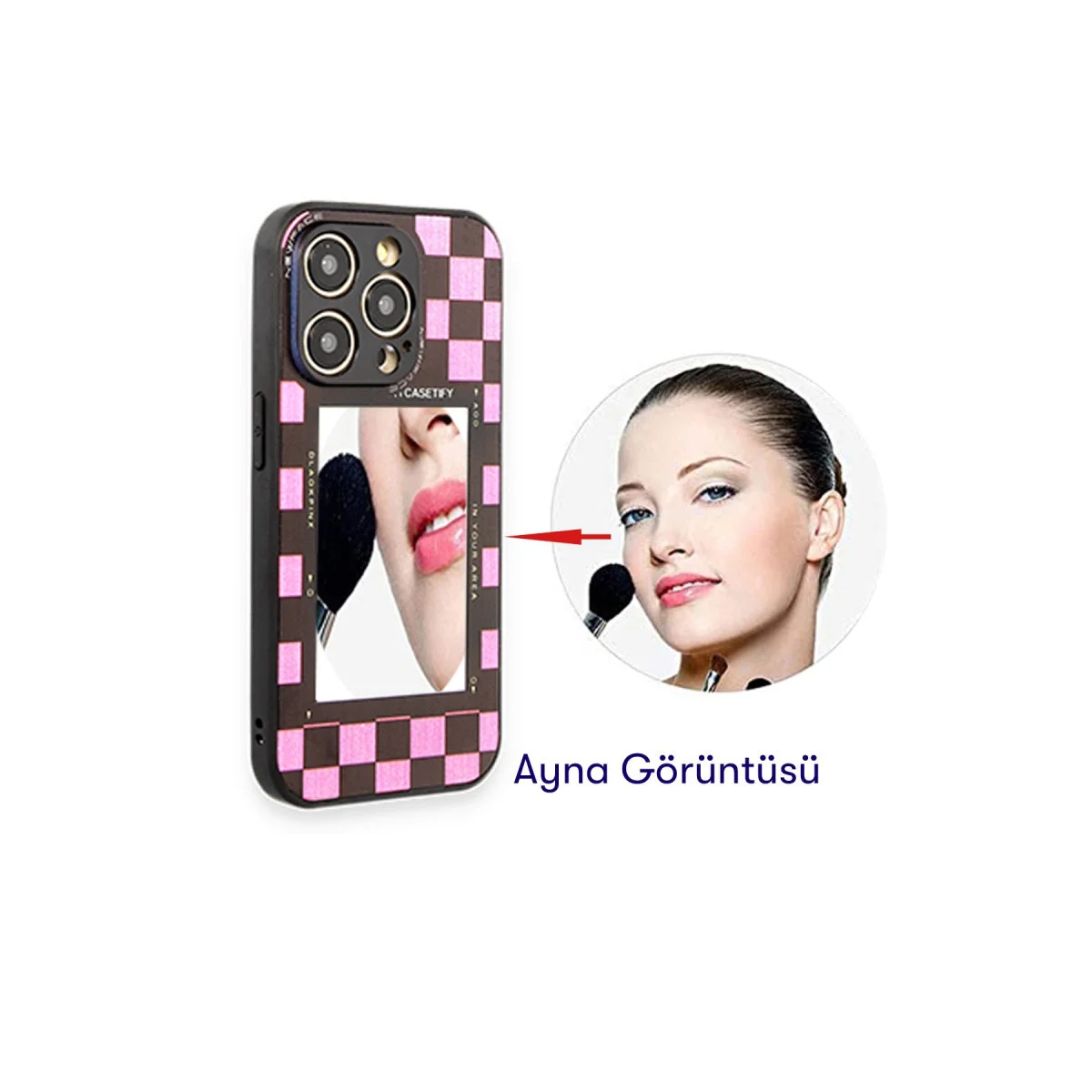 Galaxy A33 5G Mirror Desenli Kılıf - UV Baskılı Parmaksız Aynalı Arka Kapak