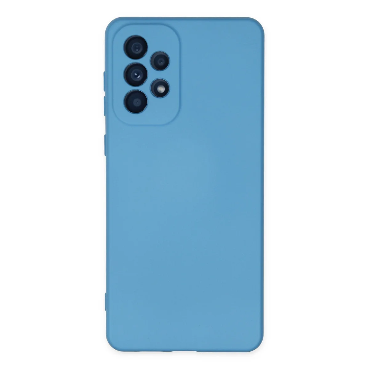 Galaxy A33 5G Nano Silikon Kılıf - Mavi Kadife Dokulu Premium Koruma