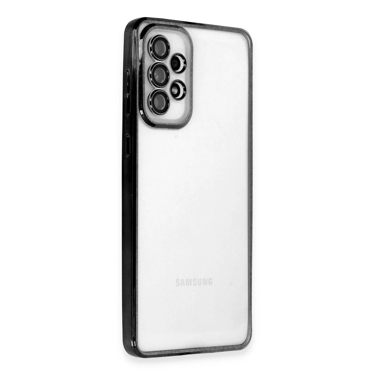 Galaxy A33 5G Razer Lensli Silikon Kılıf - Siyah, Şeffaf ve 4 Köşe Hava Yastığı ile Maksimum Koruma