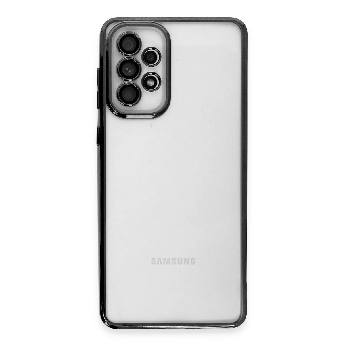 Galaxy A33 5G Razer Lensli Silikon Kılıf - Siyah, Şeffaf ve 4 Köşe Hava Yastığı ile Maksimum Koruma