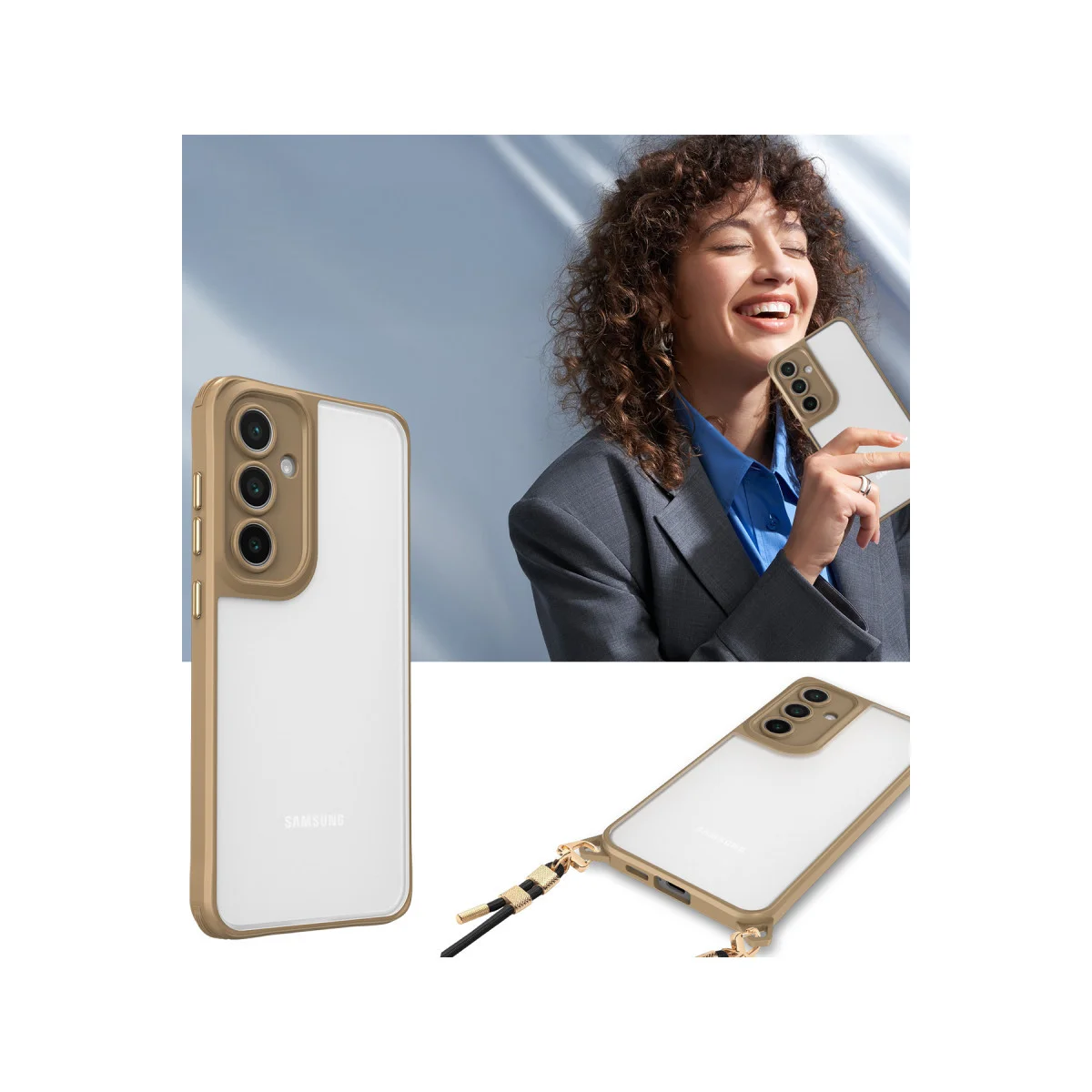 Galaxy A35 5G Kılıf - Penta Silikon Kılıf, Askeri Standart Darbe Dayanımı ve Askı Aparatı
