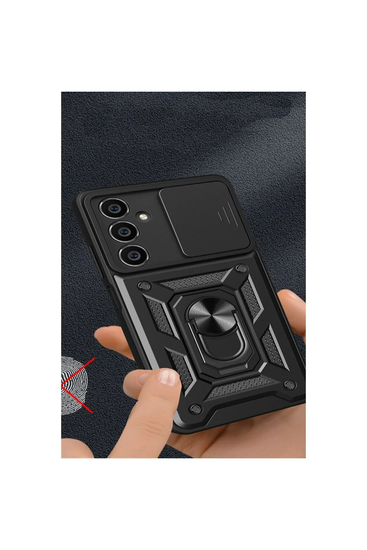 Galaxy A35 5g Kılıf Pars Lens Yüzüklü - Lacivert