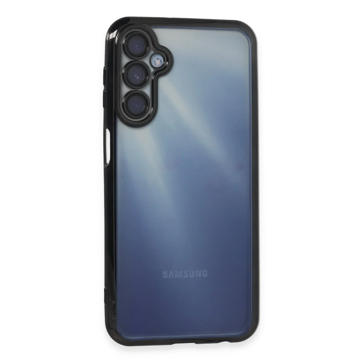 Galaxy A35 5G Razer Lensli Silikon Kılıf - Siyah, Kamera Korumalı, Şeffaf ve Güçlendirilmiş