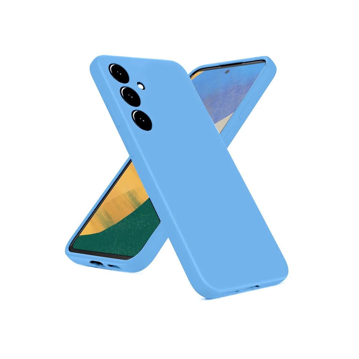 Galaxy A36 Nano İçi Kadife Silikon Kılıf - Mavi