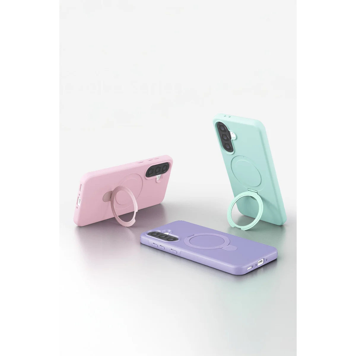 Galaxy A36 Regal Magsafe Standlı Kapak - Yeşil (Kablosuz Şarj ve Otomatik Dönüşümlü Stand)