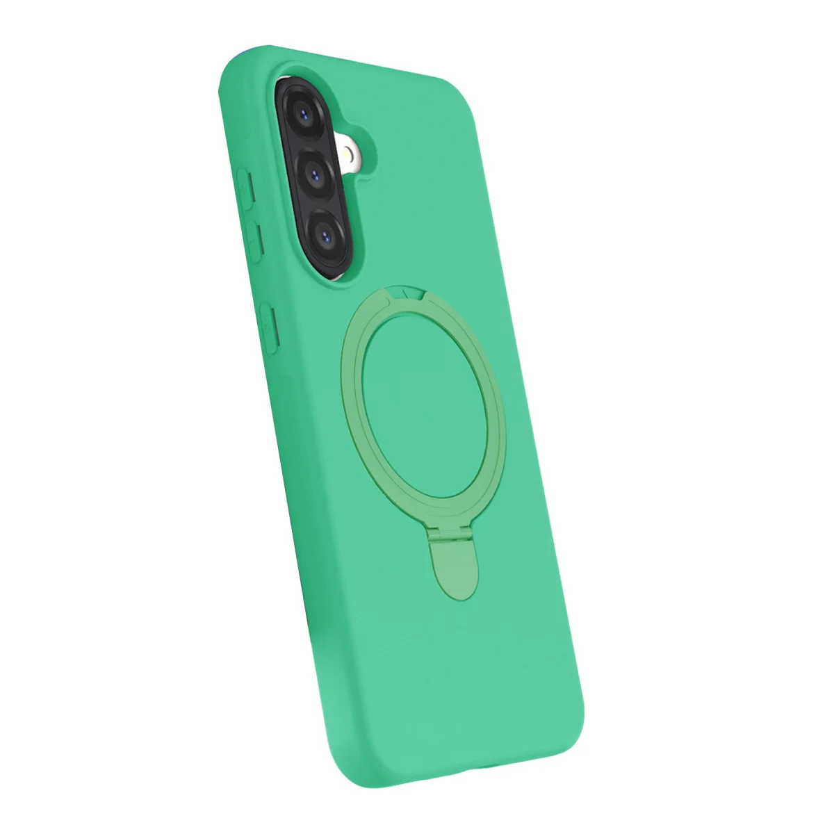 Galaxy A36 Regal Magsafe Standlı Kapak - Yeşil (Kablosuz Şarj ve Otomatik Dönüşümlü Stand)