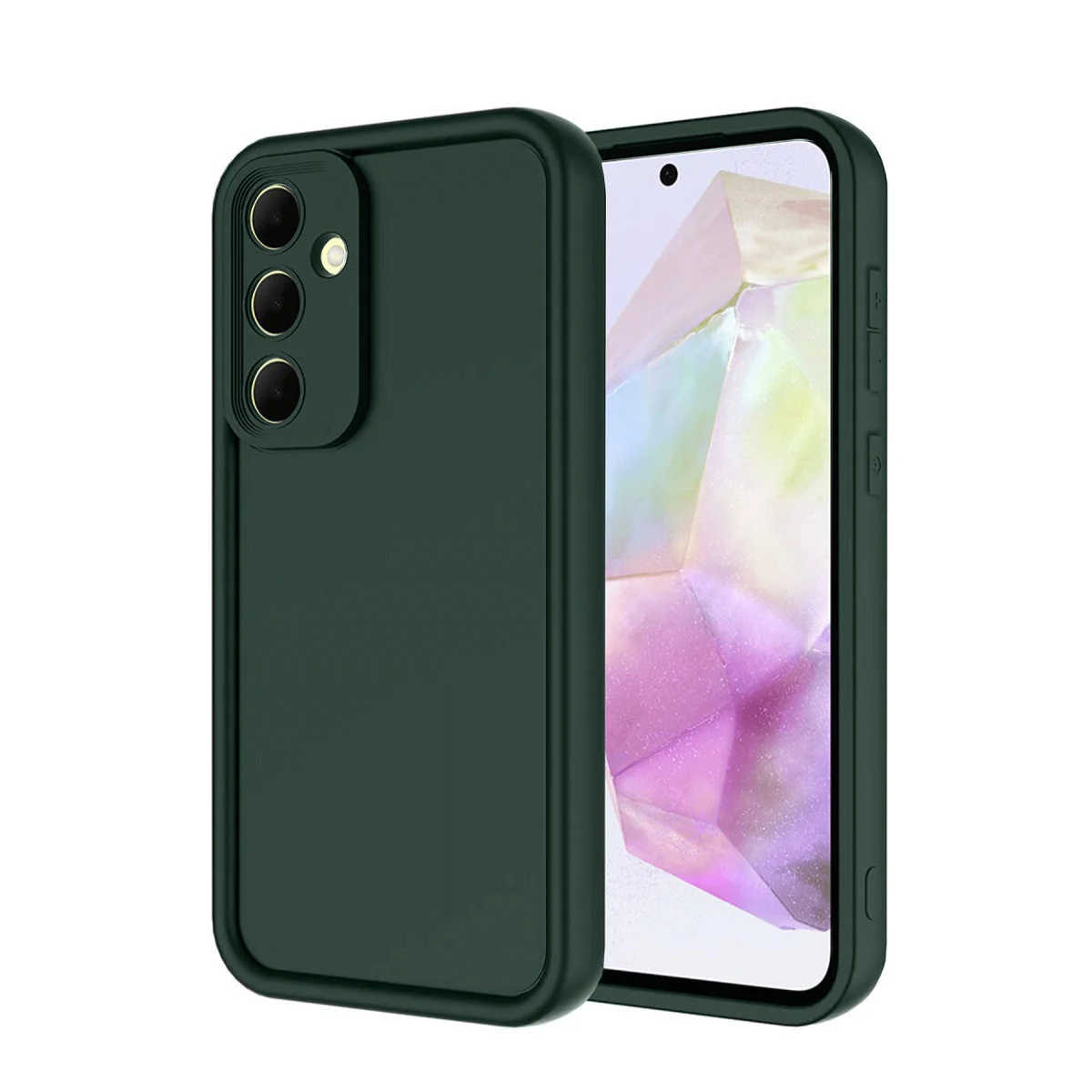 Galaxy A36 Viera Silikon Kılıf - Koyu Yeşil, Yerli Üretim, Maksimum Koruma
