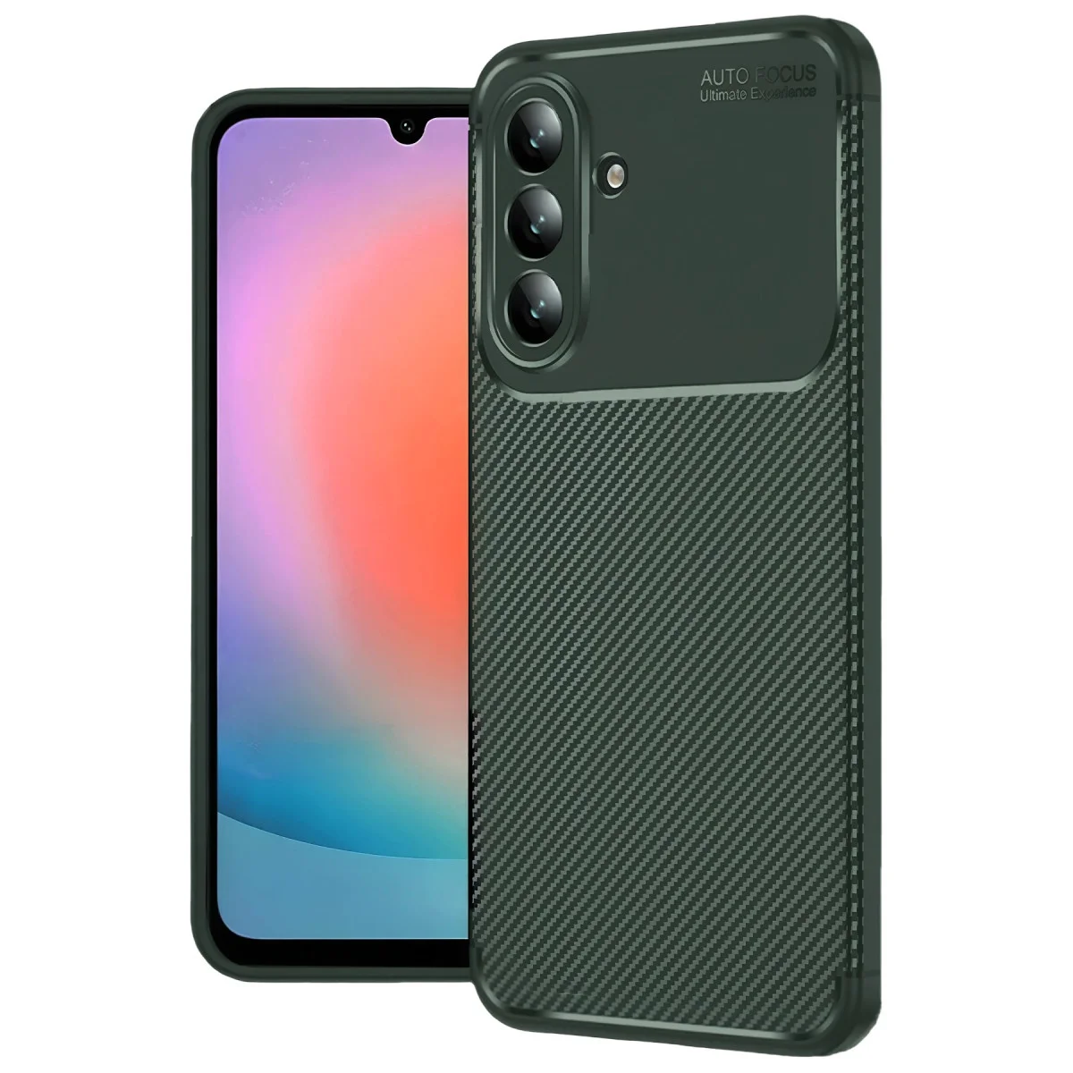Galaxy A37 5G Auto Focus Karbon Kapak - Koyu Yeşil