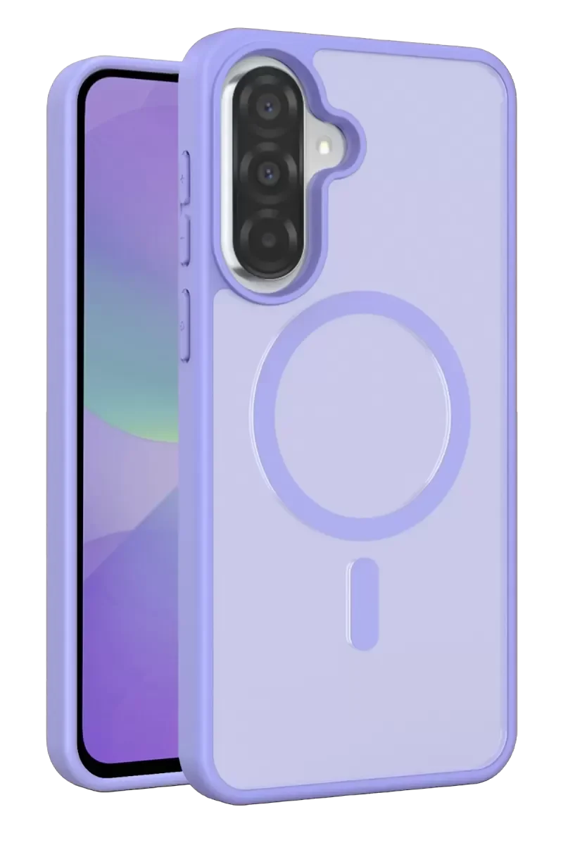 Galaxy A37 5G ile Uyumlu Jota MagSafe Kılıf - Lila, Çift Katmanlı Koruma