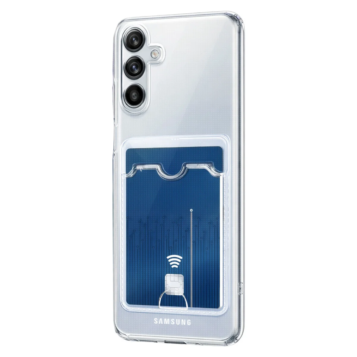 Galaxy A37 5G Kılıf - Ultra Şeffaf Silikon Kılıf (Clear Case) - Pratik Kart Alanı
