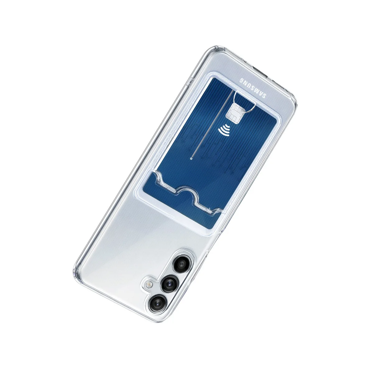 Galaxy A37 5G Kılıf - Ultra Şeffaf Silikon Kılıf (Clear Case) - Pratik Kart Alanı