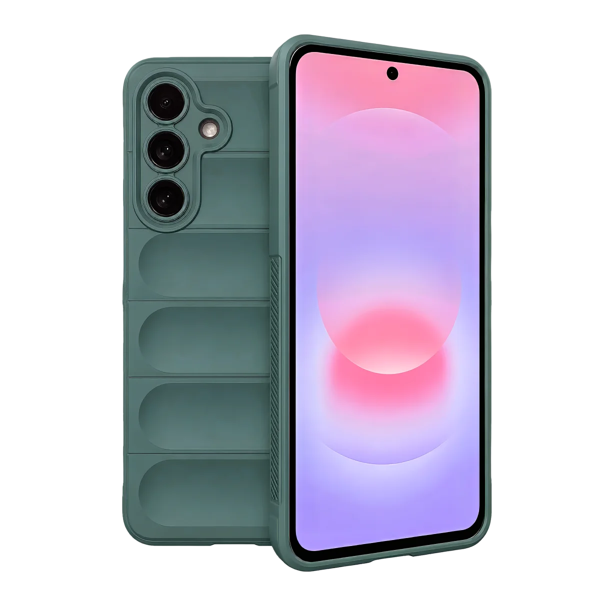 Galaxy A37 5G Optimum Silikon Kılıf - Koyu Yeşil, Kamera ve Ekran Koruması