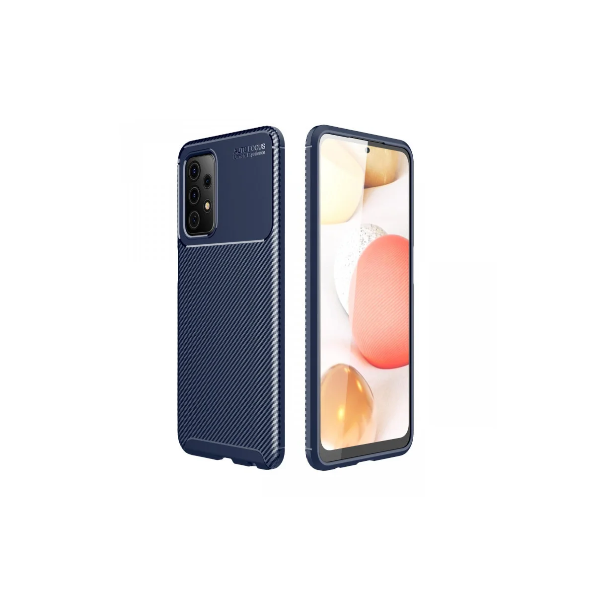 Galaxy A52 Kılıf Auto Focus Karbon Kapak - Lacivert