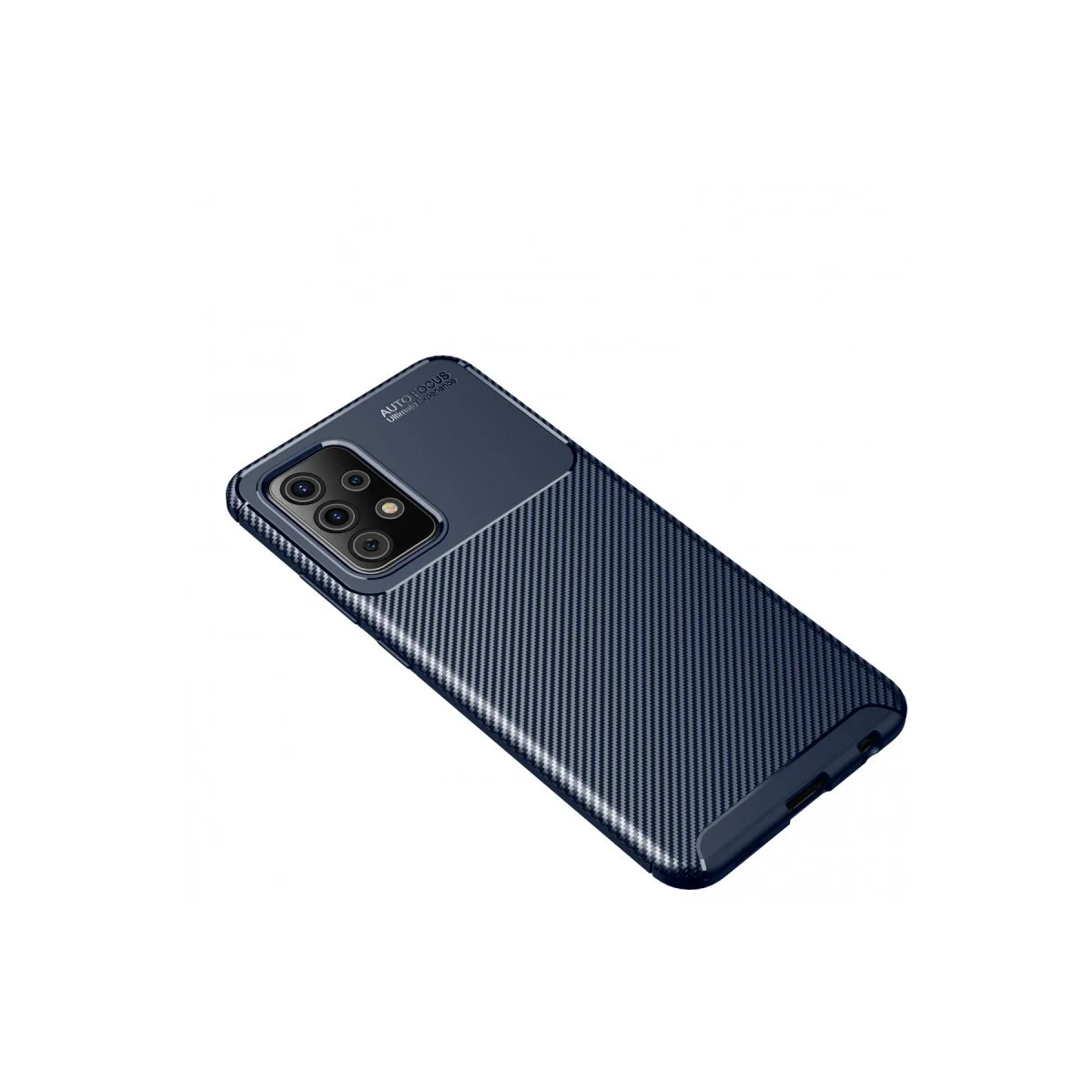 Galaxy A52 Kılıf Auto Focus Karbon Kapak - Lacivert