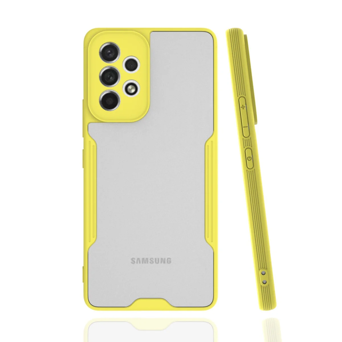 Galaxy A53 5G Kılıf Platin Silikon Sarı - Dayanıklı ve Şık Koruma