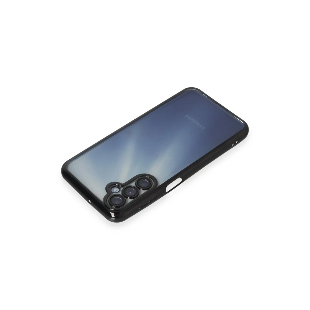 Galaxy A55 5G Kılıf - Razer Lensli Silikon Siyah - 4 Köşe Airbag Darbe Emici