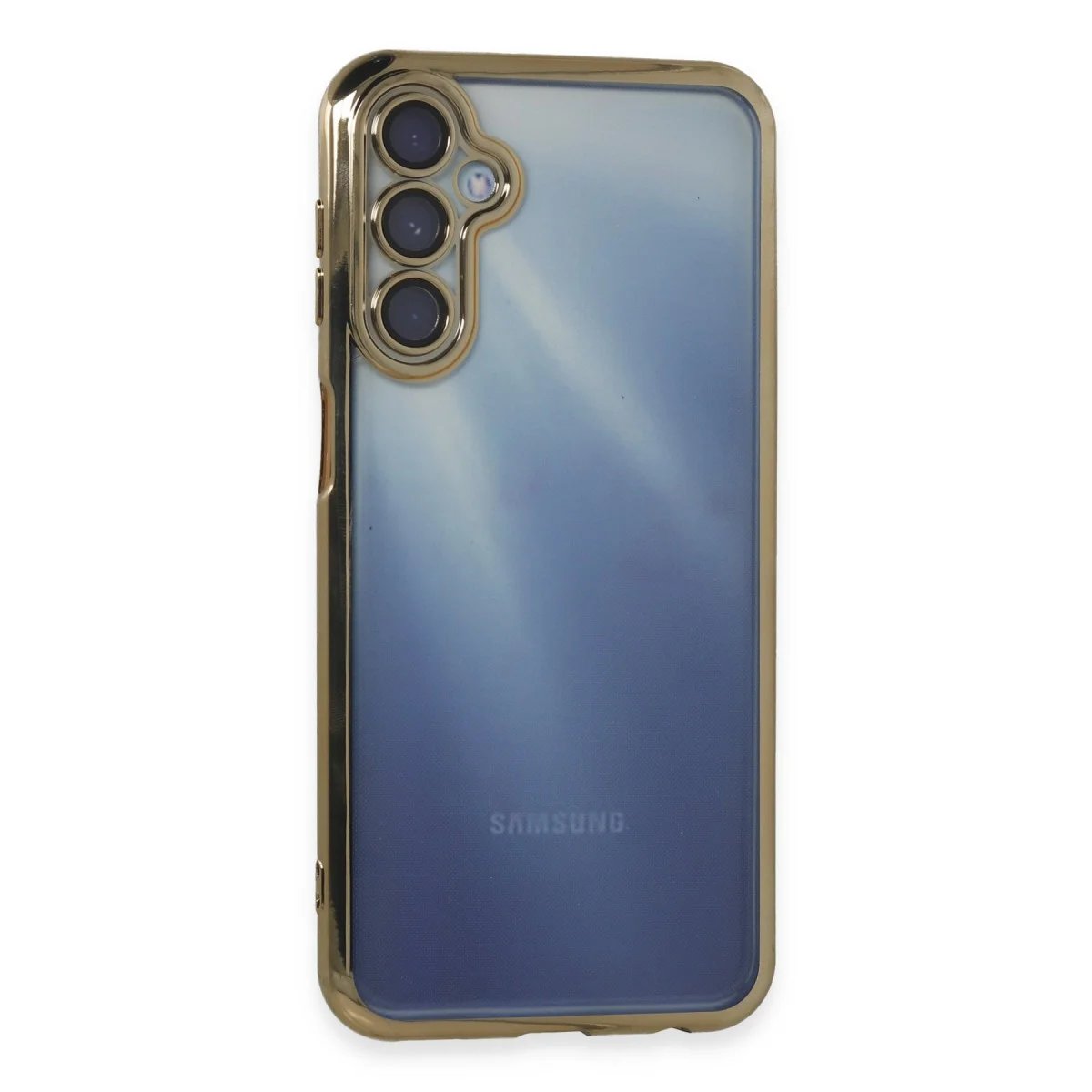 Galaxy A55 5G Razer Lensli Silikon Kılıf - Gold