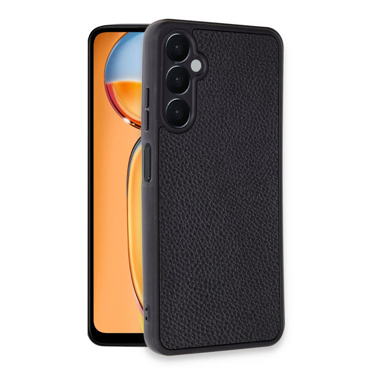 Galaxy A56 Aras Deri Kapak - Siyah Premium TPU Kılıf