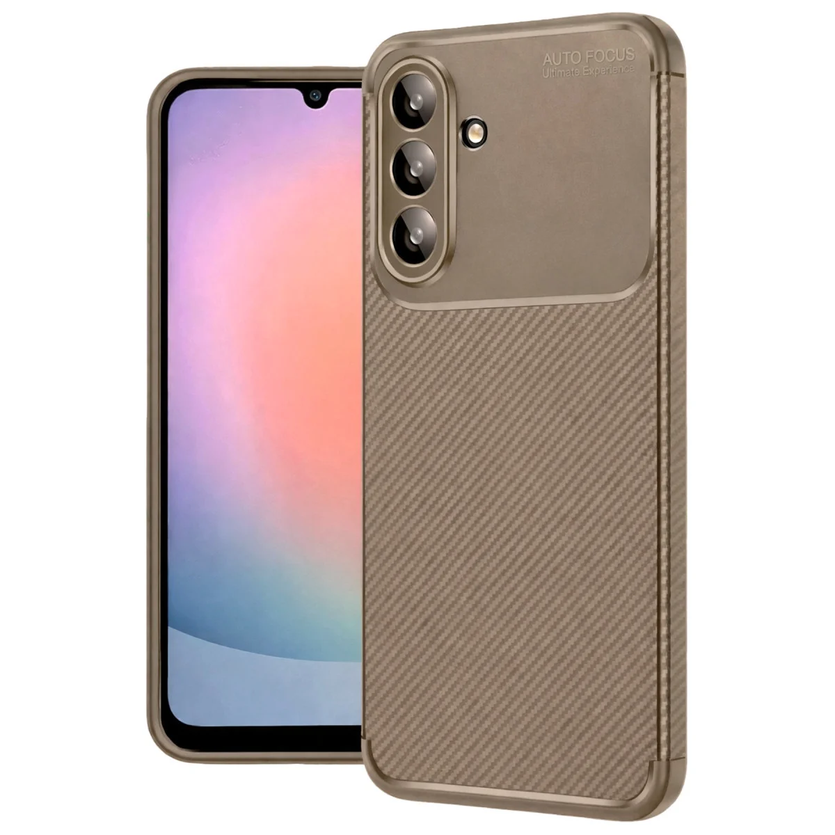 Galaxy A56 Auto Focus Karbon Kılıf - Kahverengi, Pürüzsüz Yüzey ve Maksimum Koruma