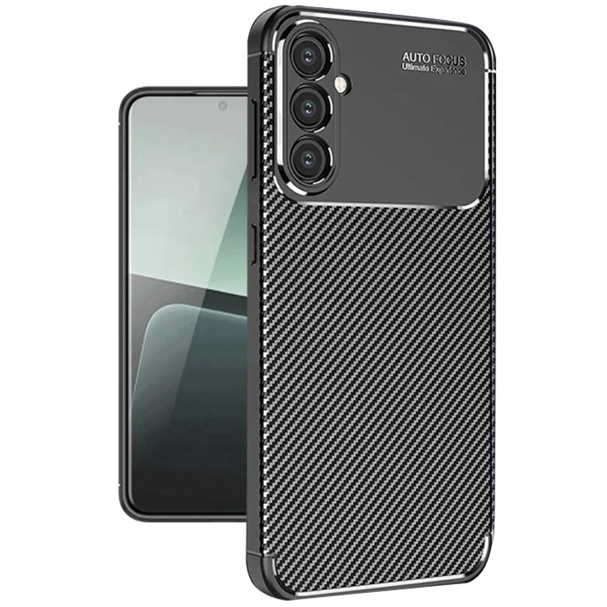 Galaxy A56 Auto Focus Karbon Kılıf - Siyah Premium Kılıf ve Tam Koruma