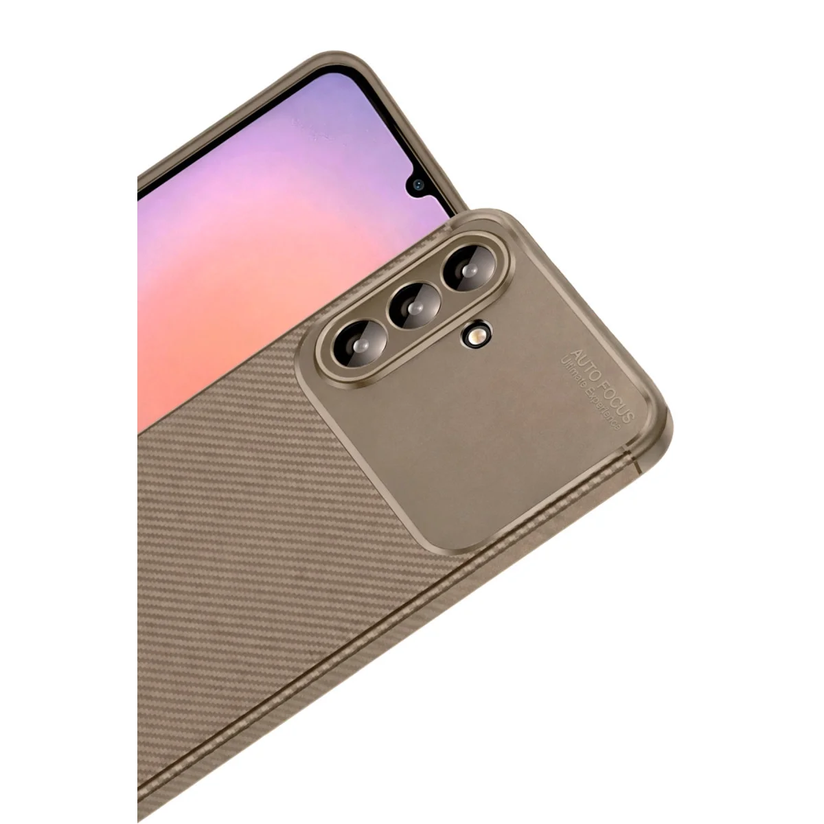 Galaxy A56 Auto Focus Karbon Kılıf - Kahverengi, Pürüzsüz Yüzey ve Maksimum Koruma
