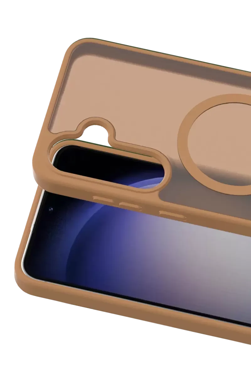 Galaxy A56 ile Uyumlu Jota MagSafe Kılıf - Çöl Titanyum Premium Silikon