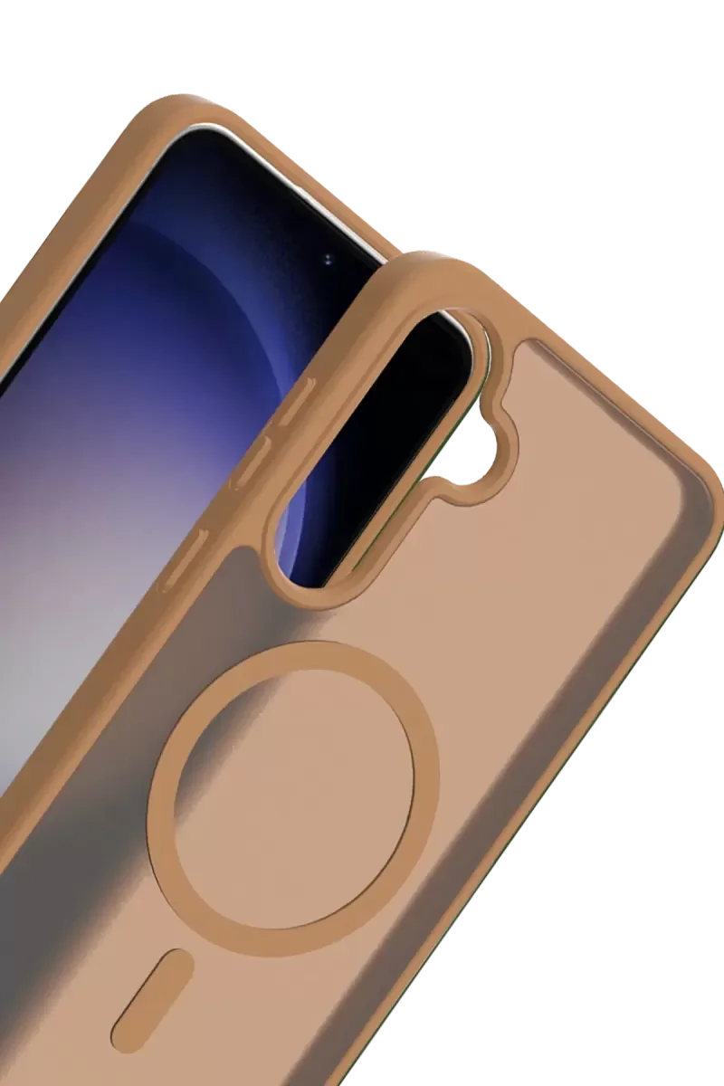 Galaxy A56 ile Uyumlu Jota MagSafe Kılıf - Çöl Titanyum Premium Silikon