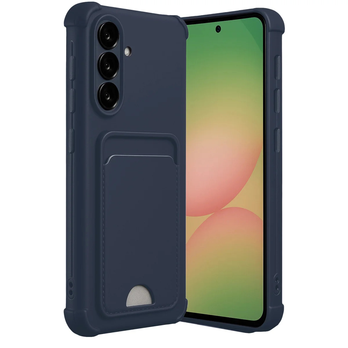 Galaxy A56 Kılıf Kelvin Kartvizitli Silikon - Lacivert Premium ve Fonksiyonel
