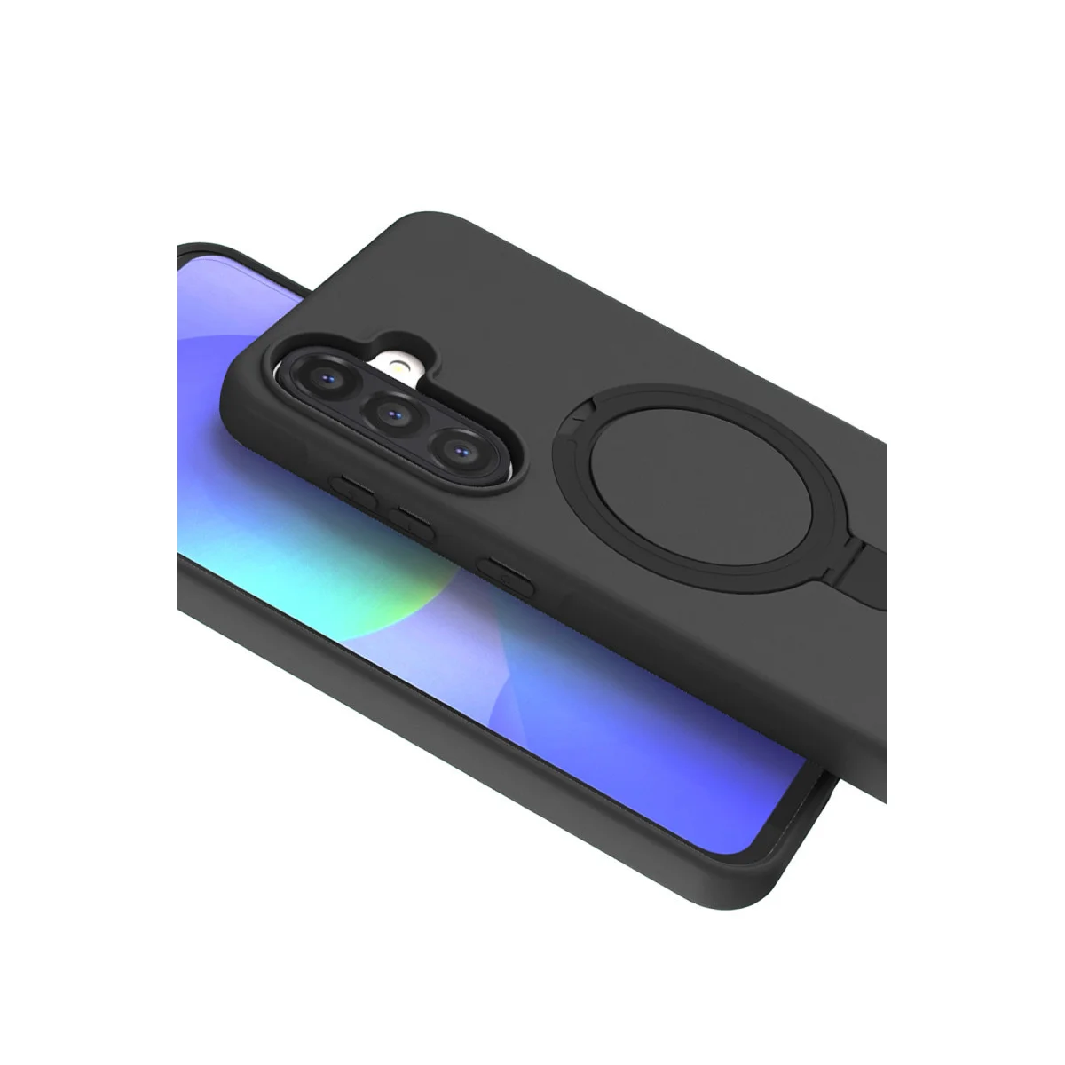 Galaxy A56 Regal Magsafe Standlı Kapak - Siyah (Kablosuz Şarj ve Pratik Kullanım İçin)