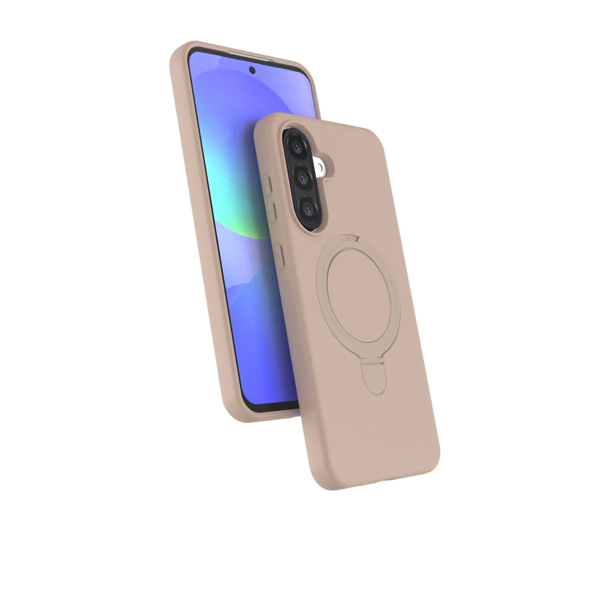 Galaxy A56 Regal Magsafe Standlı Kapak - Çöl Titanyum Şık Tasarım ve Şarj Desteği