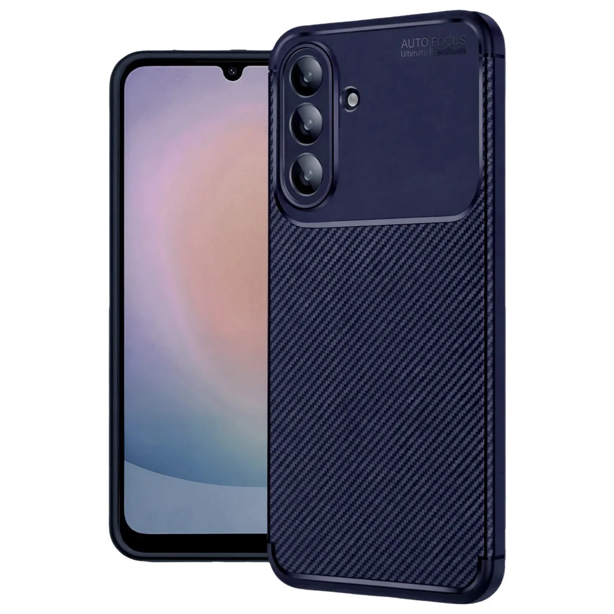 Galaxy A57 5G Auto Focus Karbon Kapak - Lacivert Koruma Seti
