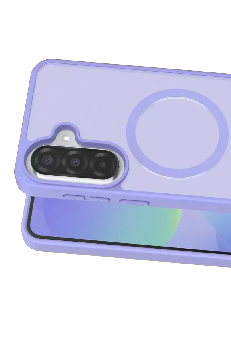 Galaxy A57 5G ile Uyumlu Jota MagSafe Kılıf - Lila, Çift Katmanlı Koruma