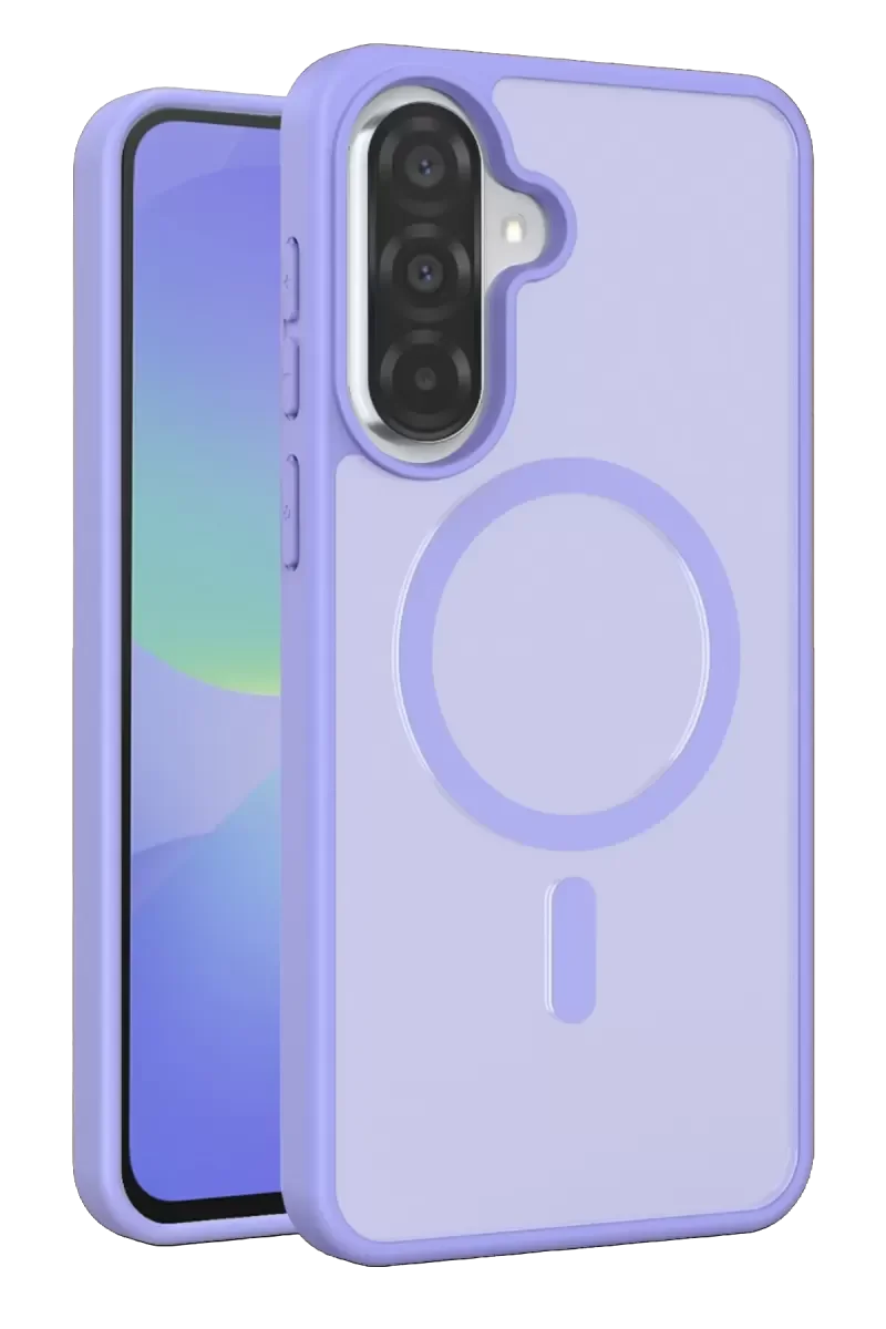Galaxy A57 5G ile Uyumlu Jota MagSafe Kılıf - Lila, Çift Katmanlı Koruma