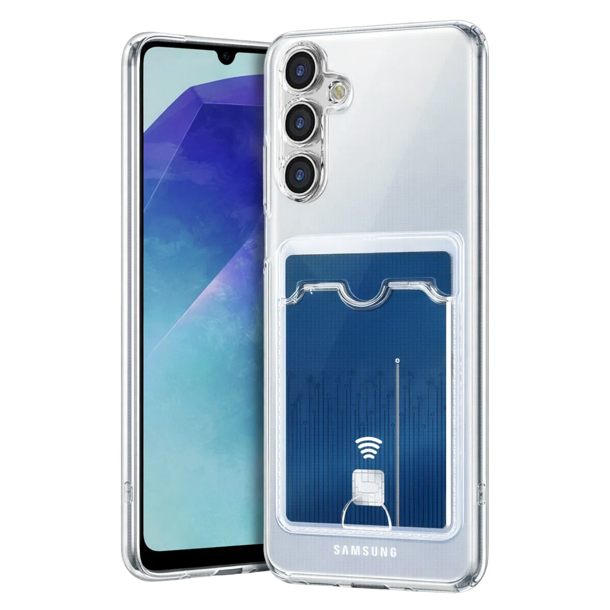 Galaxy A57 5G Kart Şeffaf Silikon Kılıf - Şeffaf, Pratik ve Premium Koruma