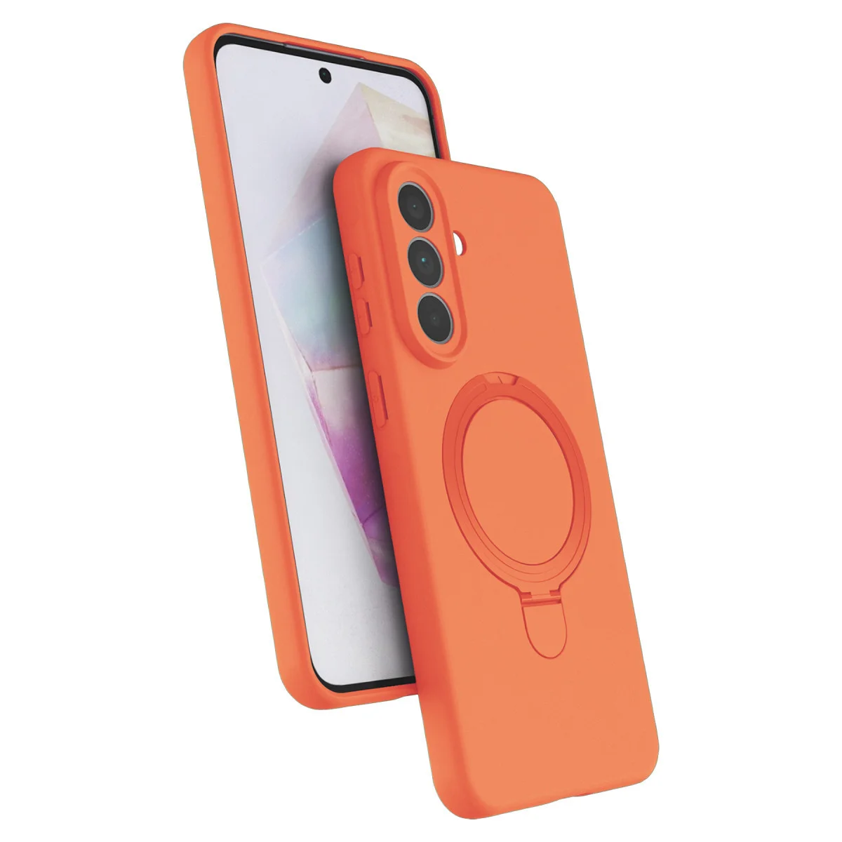 Galaxy A57 5G Regal Magsafe Standlı Kapak - Turuncu