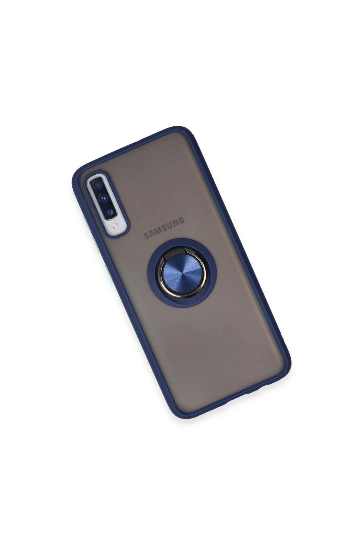 Galaxy A70 Kılıf Montreal Yüzüklü Kapak - Lacivert