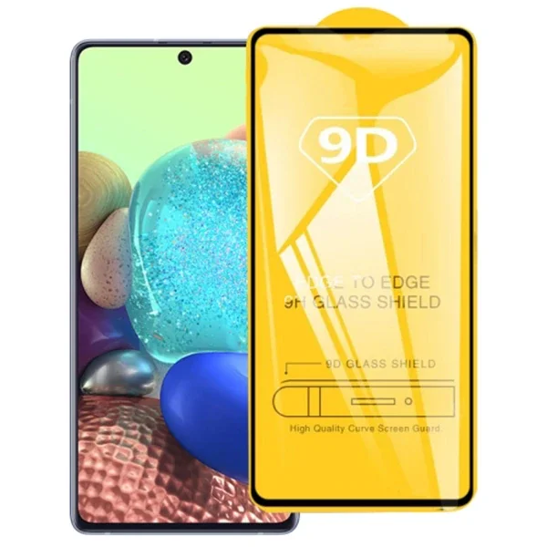 Galaxy A71 9D Full Glue Temper Cam Ekran Koruyucu - Çizilmelere Karşı Ultra Dayanıklı