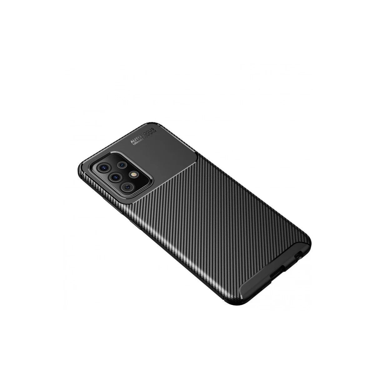Galaxy A72 Karbon Kılıf - Siyah Auto Focus Kılıf, Sert Darbeye Karşı Mükemmel Koruma ve Parmak İzi Önleyici