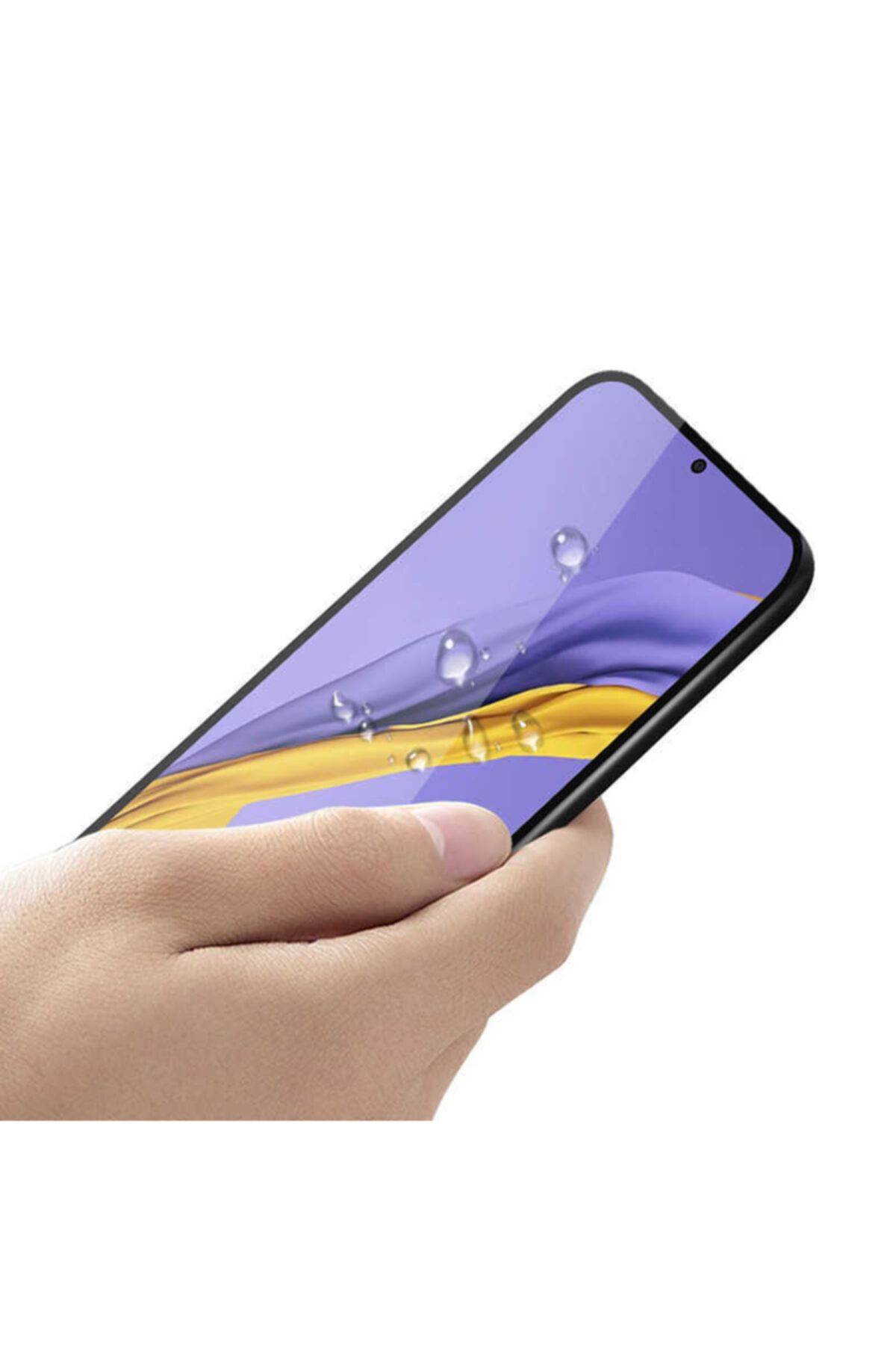 Galaxy A72 Kenarları Kırılmaya Dayanıklı Cam Ekran Koruyucu