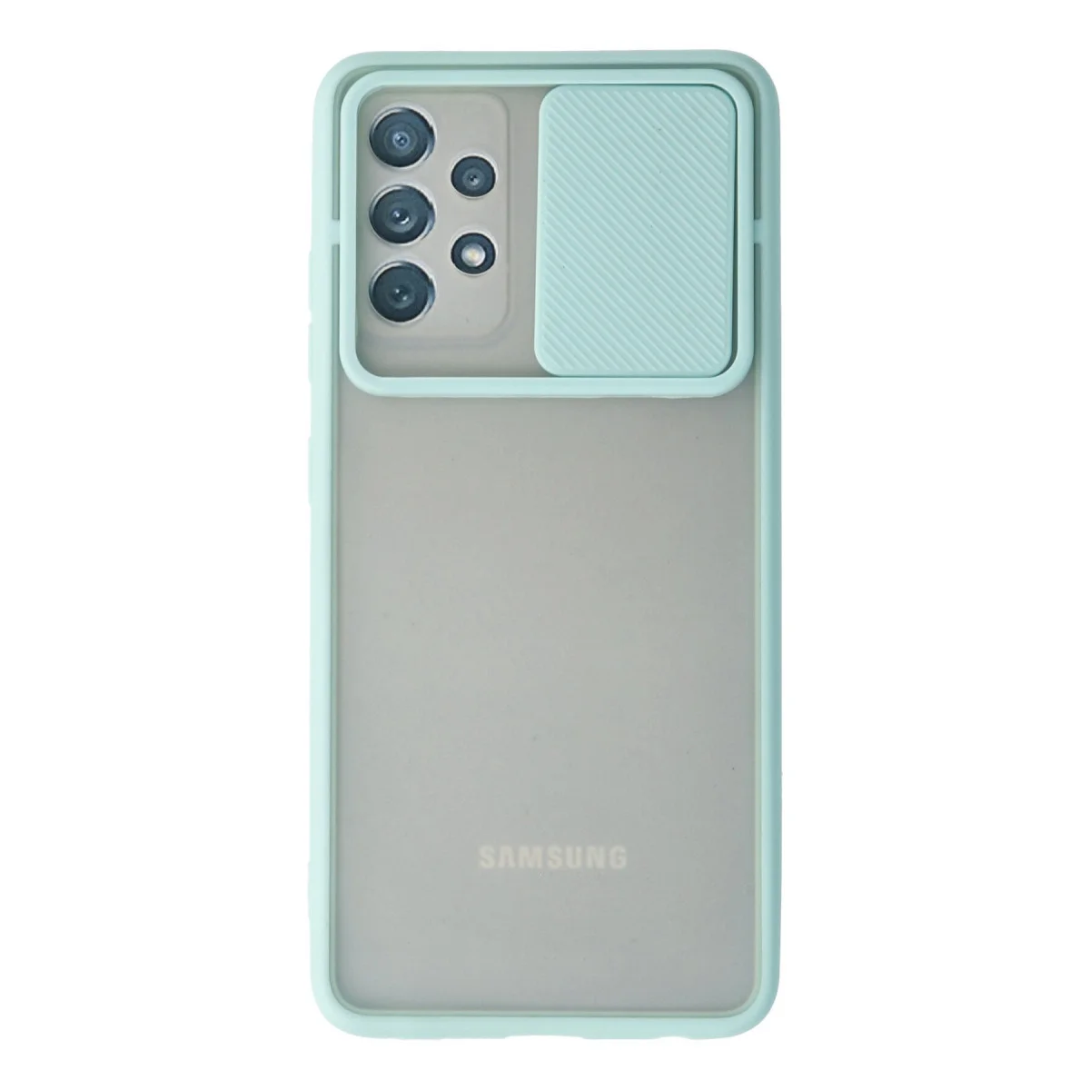 Galaxy A72 Kılıf: Palm Buzlu Kamera Sürgülü Silikon - Turkuaz