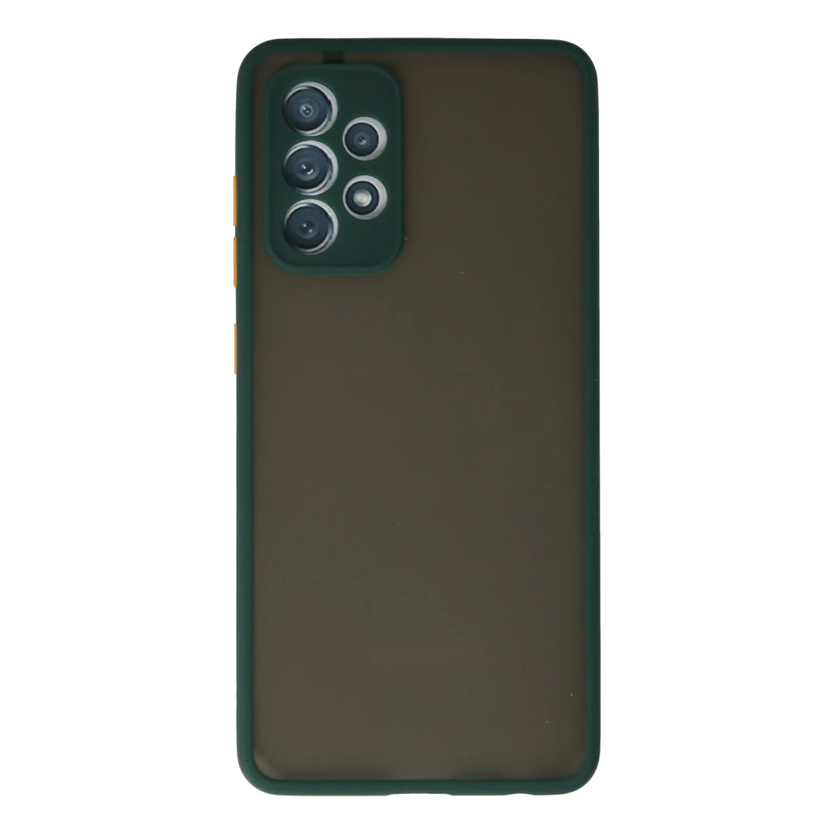 Galaxy A72 Montreal Kılıf - Koyu Yeşil Silikon Kamera Koruyucu