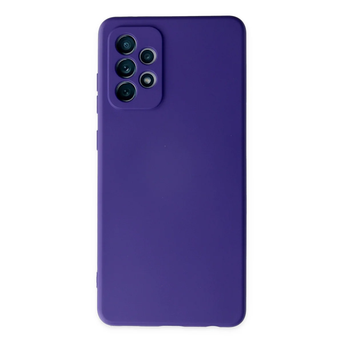 Galaxy A72 Nano İçi Kadife Silikon Kılıf - Mor Estetik ve Koruyucu Kapak