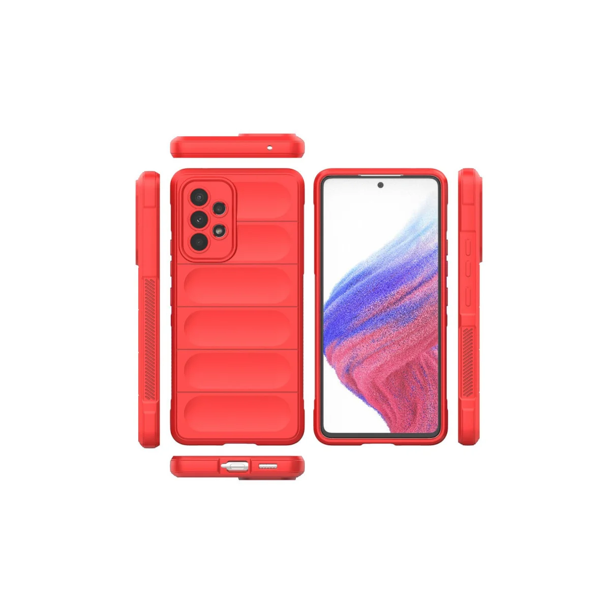Galaxy A73 5G Optimum Silikon Kılıf - Kırmızı, Şık ve Yüksek Korumalı