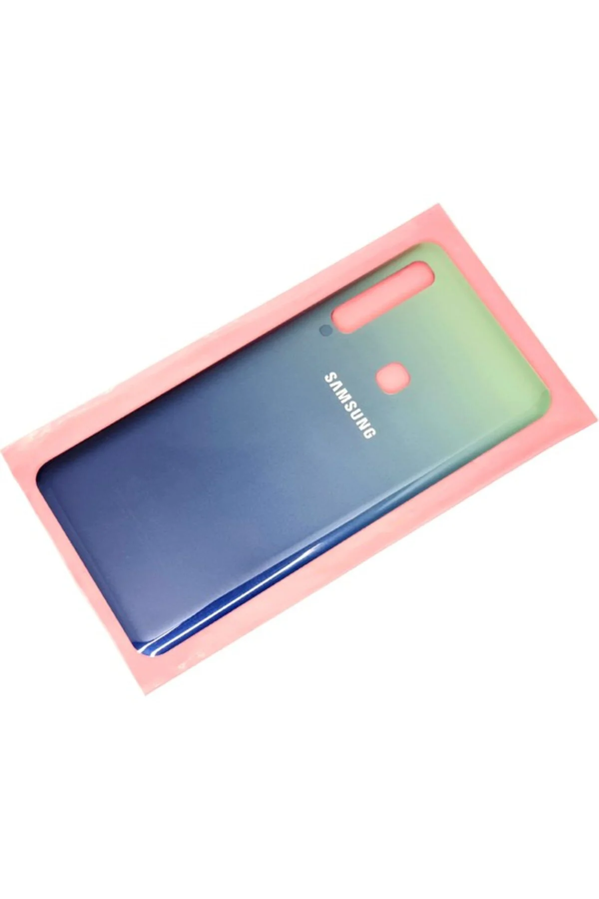 Galaxy A9 A950 Arka Pil Batarya Kapağı (Cam) Siyah
