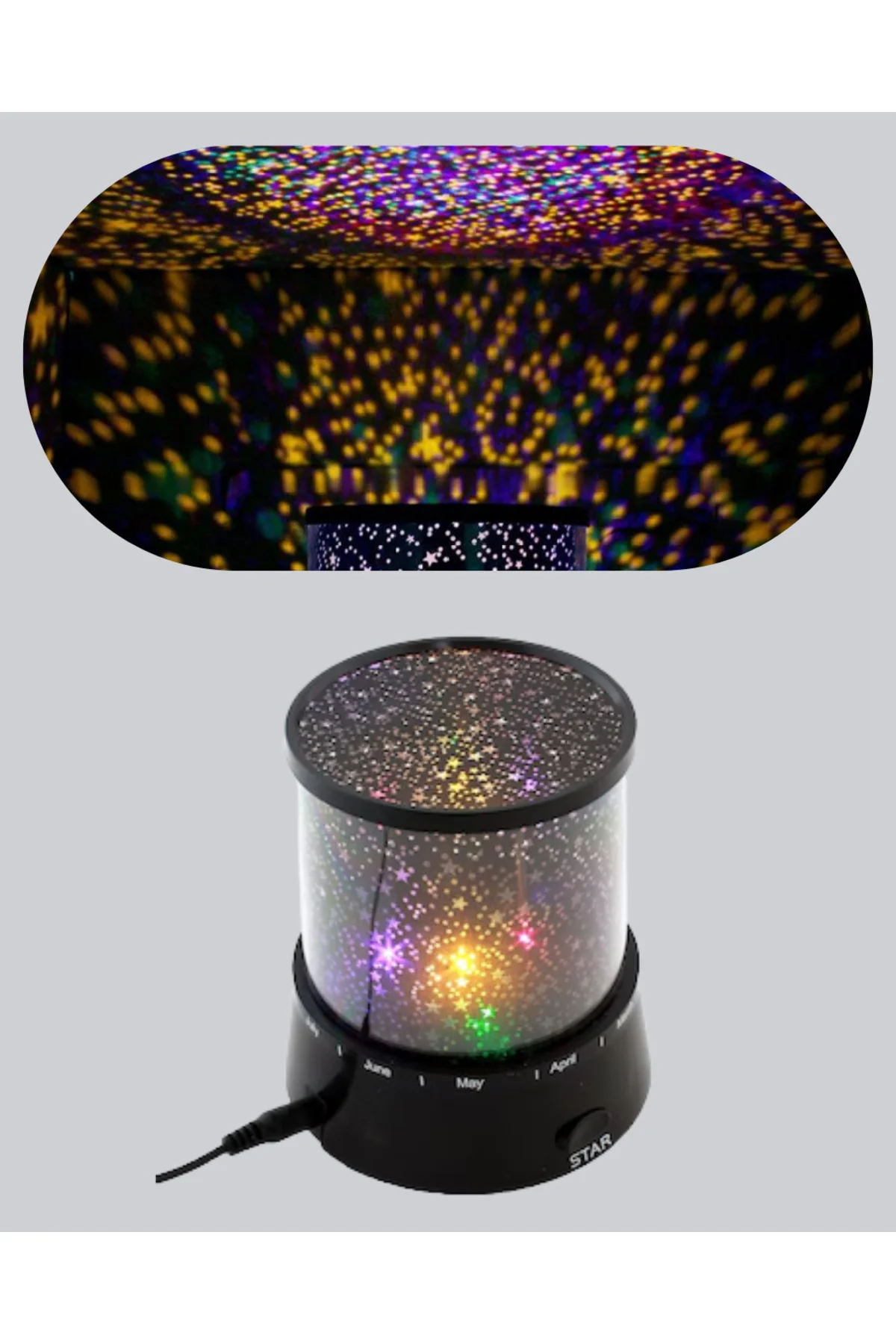 Galaxy Efektli Led Projektör Taşınabilir Yıldız Gece Lambası - Görsel 4